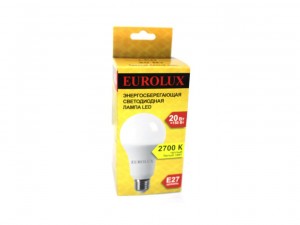 Лампа LED 20Вт E27  теплый свет Eurolux A60 - фото 2